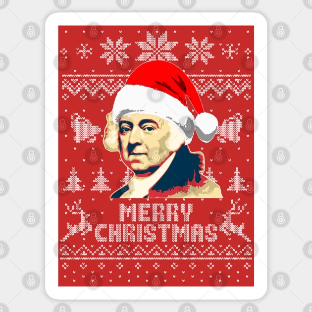 John Adams Merry Christmas Sticker by Nerd_art